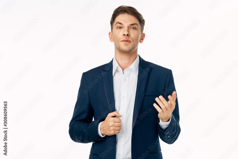 businessman with business card businessman with business card