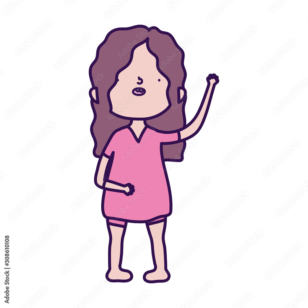 cute little girl happy cartoon character cute little girl happy cartoon character