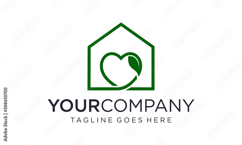 Green home care logo designs concept Green home care logo designs concept
