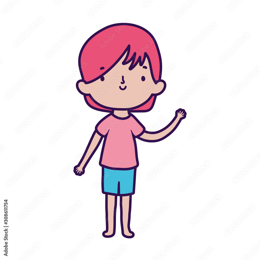 cute little boy cartoon character design