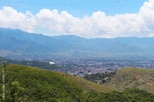 View from Monte Albán Oaxaca. Sky and mountains