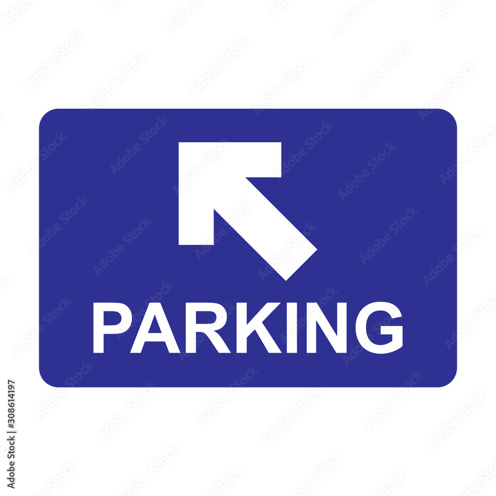 parking sign with arrow parking sign with arrow