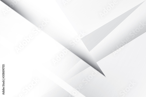 Abstract geometric white and gray color background. Vector, illustration.	