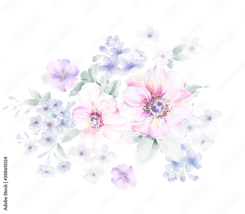 Computer drawn beautiful flowers illustration Computer drawn beautiful flowers illustration