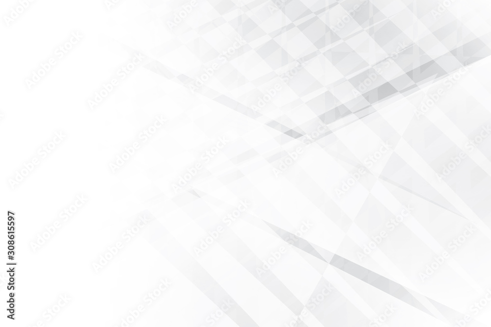 Obraz premium Abstract geometric white and gray color background. Vector, illustration. 