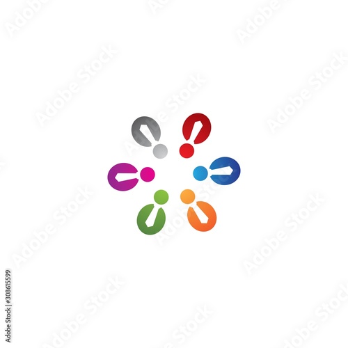 community logo template vector icon design