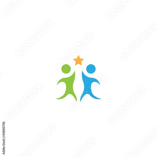 community logo template vector icon design