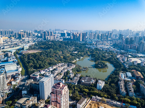 Photography Aerial photography of bustling high-rise buildings in Asian cities and Central G