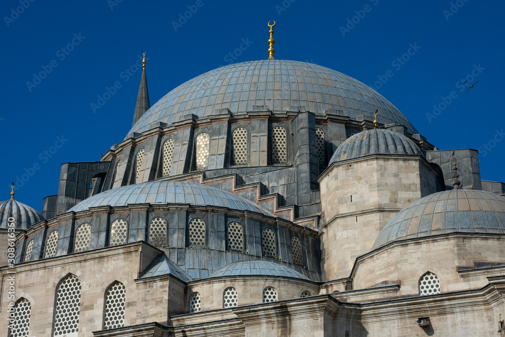 Suleymaniye Mosque (Suleymaniye Camii). an Ottoman imperial mosque located on the Third Hill of Istanbul, Turkey