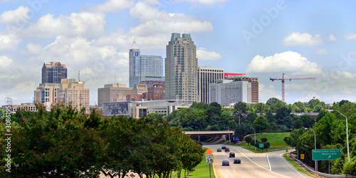 Panoramic view of downtown Raleigh, North Carolina.
