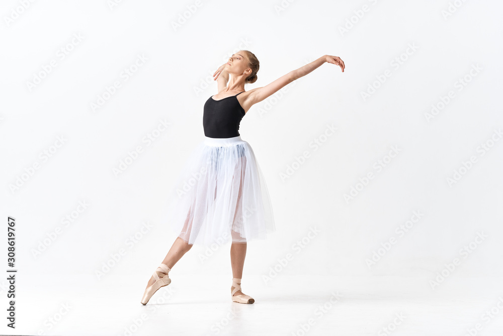 young woman jumping in the air