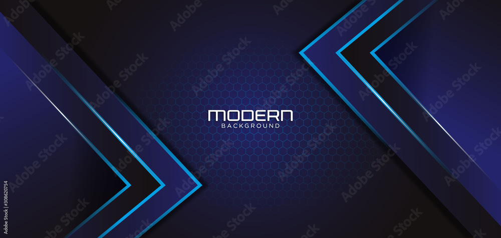 Modern Dark Blue Background With Abstract Shape Modern Dark Blue Background With Abstract Shape