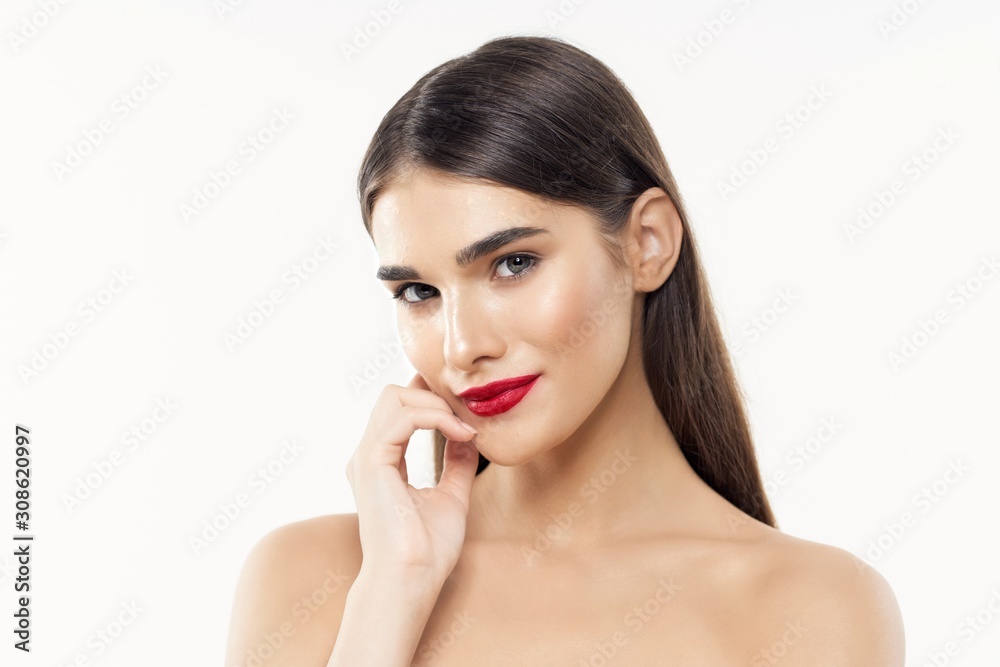 beautiful woman bare shoulders clean skin beautiful woman bare shoulders clean skin