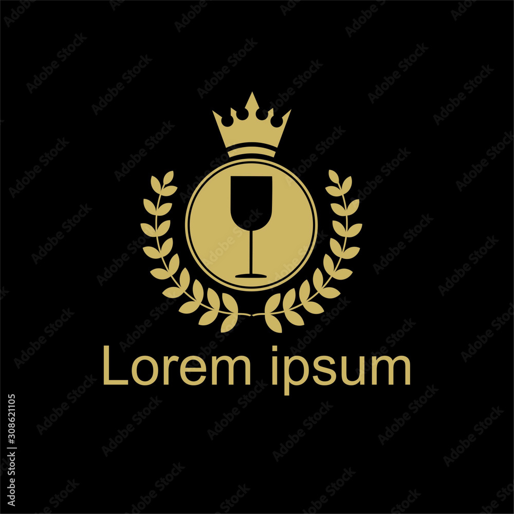 Fototapeta premium Wine logo concept. Wine store or restaurant logo