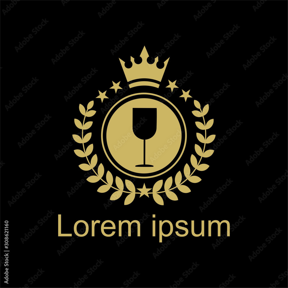 Fototapeta premium Wine logo concept. Wine store or restaurant logo