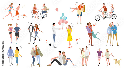 Illustration material: people, couple, love, lifestyle