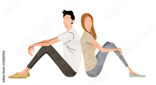 Illustration material: couple, love, happiness, lifestyle