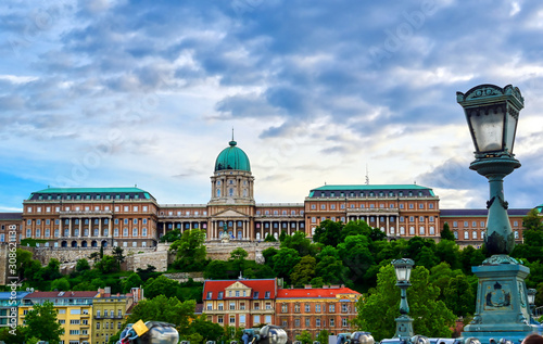 The exterior of Buda Castle located in Budapest, Hungary. © Jbyard