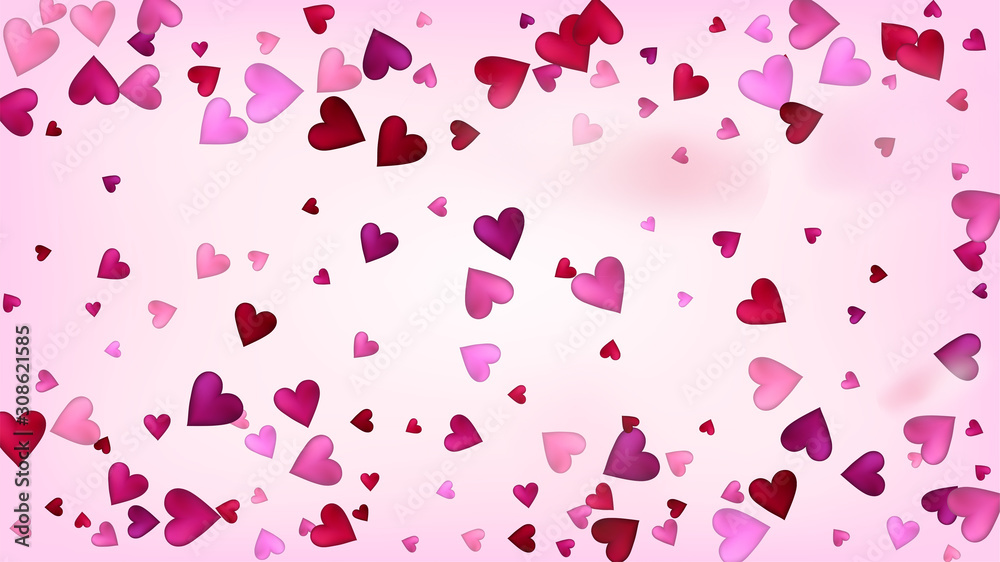 Flying Hearts Vector Confetti. Valentines Day Romantic Pattern. Beautiful Pink Border Valentines Day Decoration with Falling Down Hearts Confetti. Luxury Gift, Birthday Card, Poster Background Flying Hearts Vector Confetti. Valentines Day Romantic Pattern. Beautiful Pink Border Valentines Day Decoration with Falling Down Hearts Confetti. Luxury Gift, Birthday Card, Poster Background