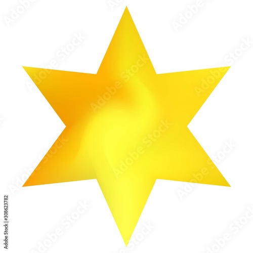 Blurred background in the form of hexagram.