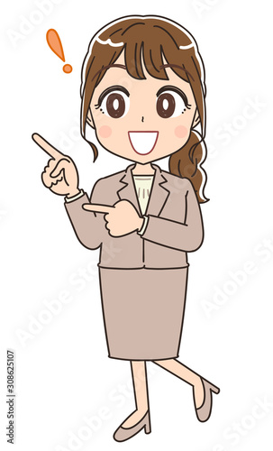 スーツ 女性 イラスト かわいい