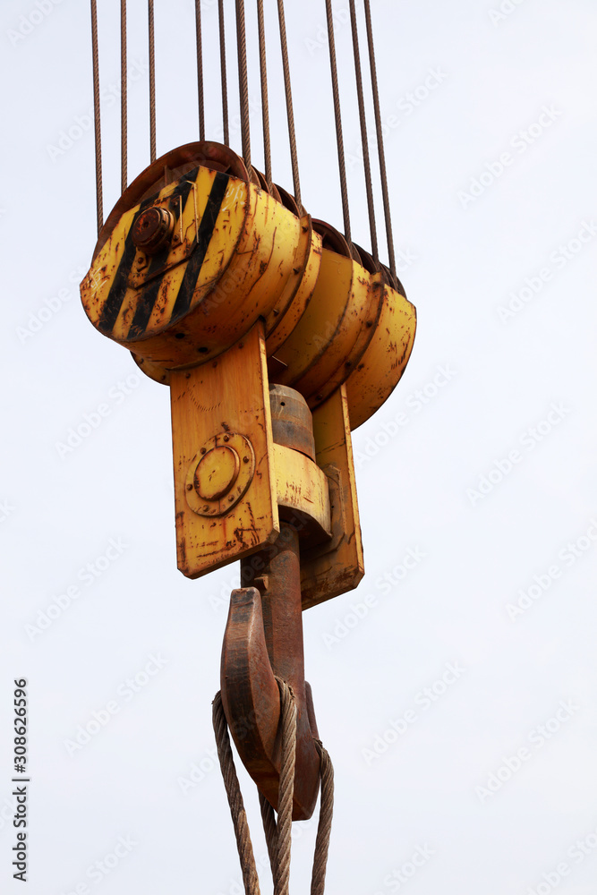 Crane hoist in the sky Crane hoist in the sky