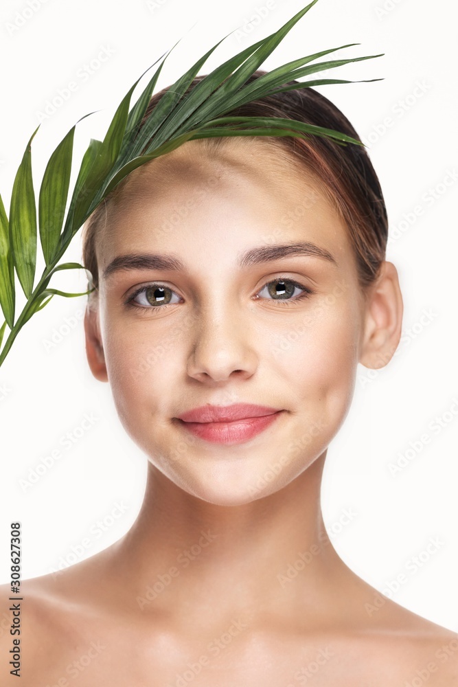 portrait of young woman with perfect skin