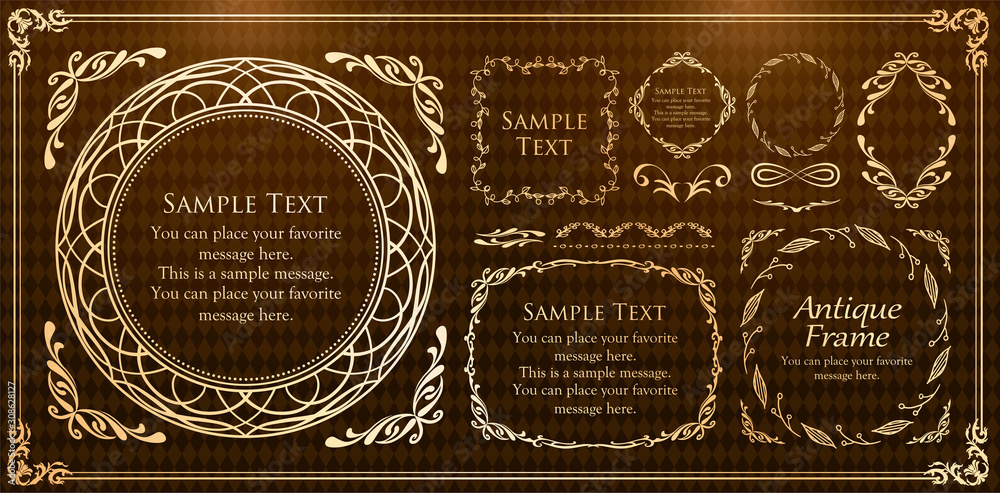 高級感のあるバロック調のフレーム　ラグジュアリー　ゴージャス　ビンテージ