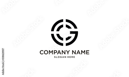 Letter C and G logo icon design template elements
