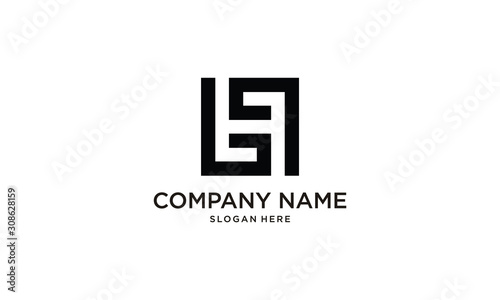 Letter L and H logo icon design template elements