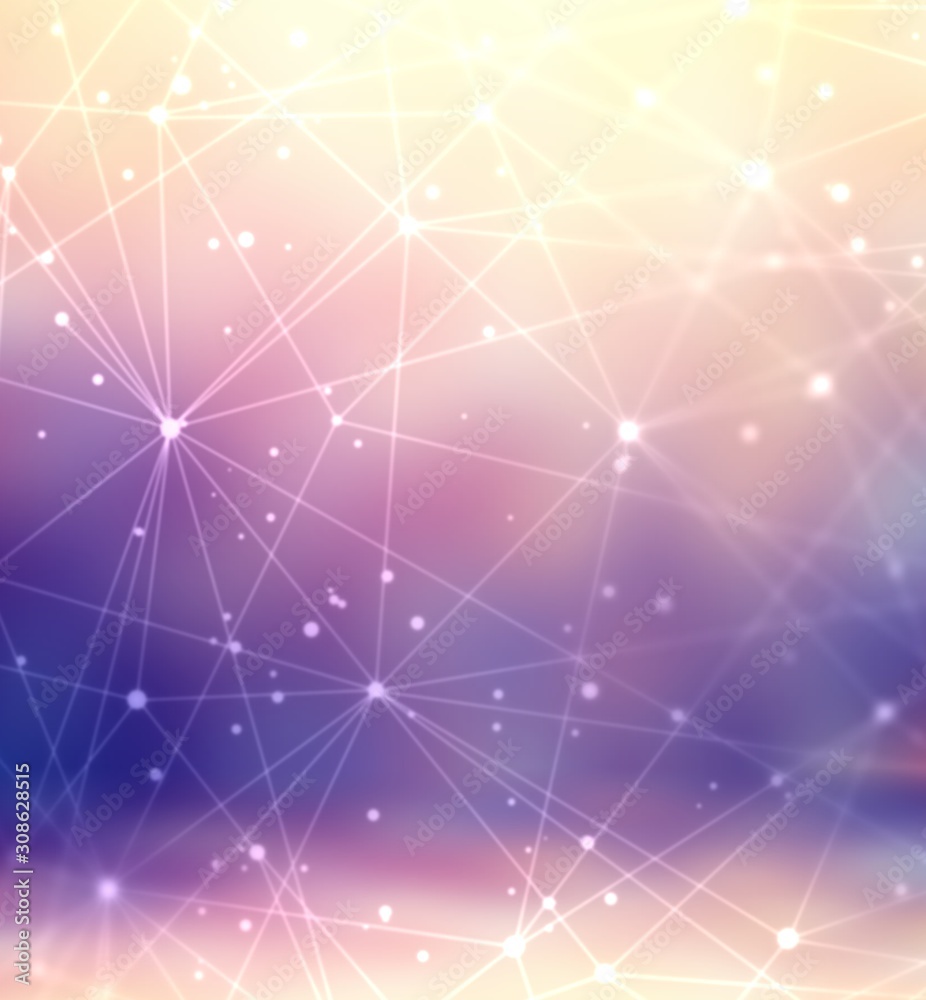 Magic high-tech neural networks abstract 3d background. Polygonal interactive space. Purple shadows on yellow empty background. Geometric transparent network texture. Magic high-tech neural networks abstract 3d background. Polygonal interactive space. Purple shadows on yellow empty background. Geometric transparent network texture.