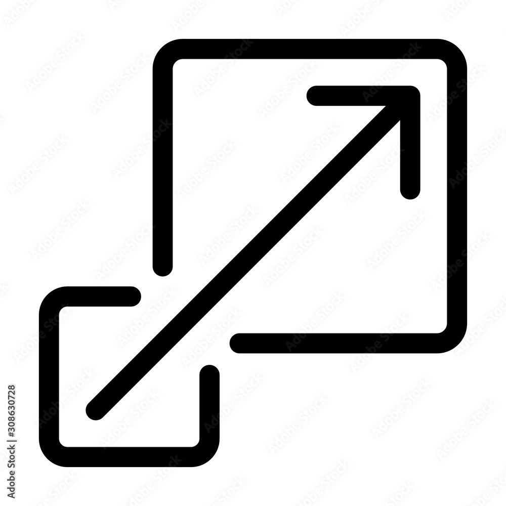 Scalability or scalable system line art vector icon for apps and websites - obrazy, fototapety, plakaty 