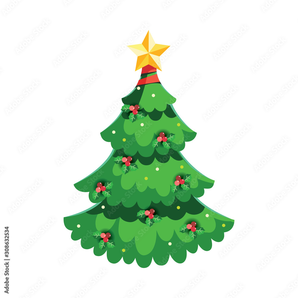 Abstract Christmas tree flat design Abstract Christmas tree flat design