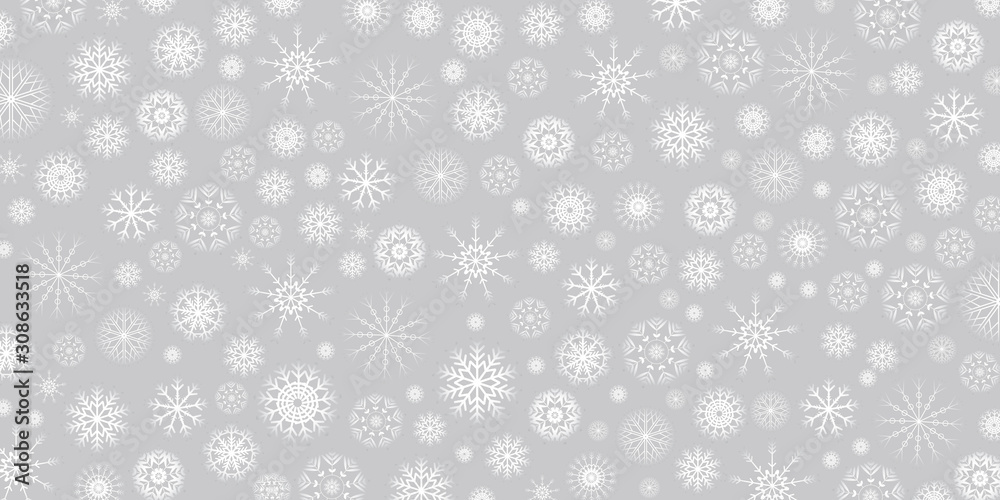 Christmas gray background with snow Christmas gray background with snow