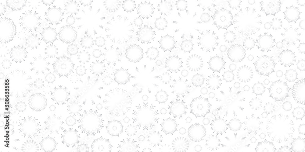 Christmas white background with snow