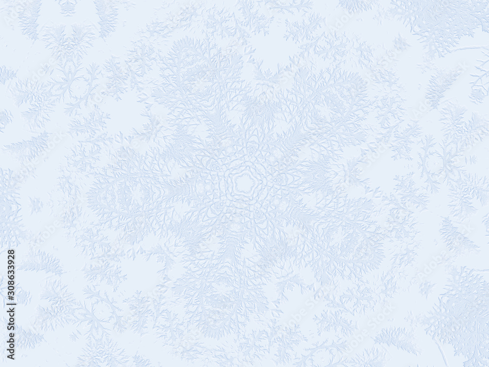 Frost on the glass. Winter background with snowflake motif. Frost on the glass. Winter background with snowflake motif.