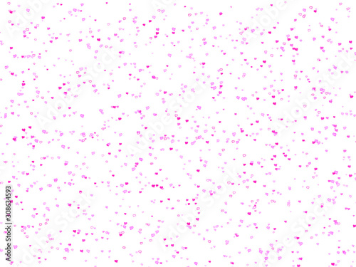 Small hearts  red and pink  white background - vector