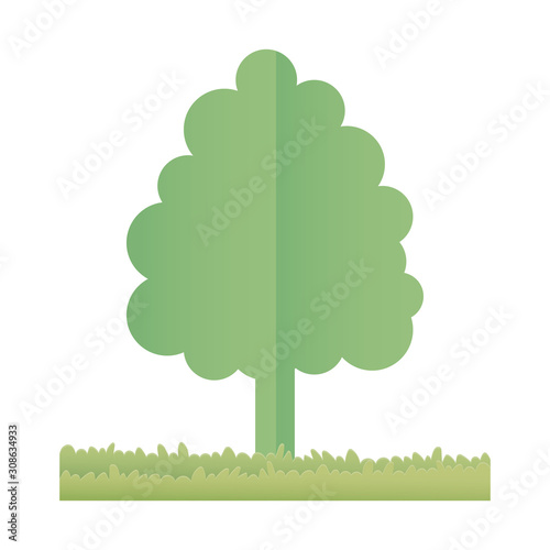 origami paper tree foliage botanical grass icon