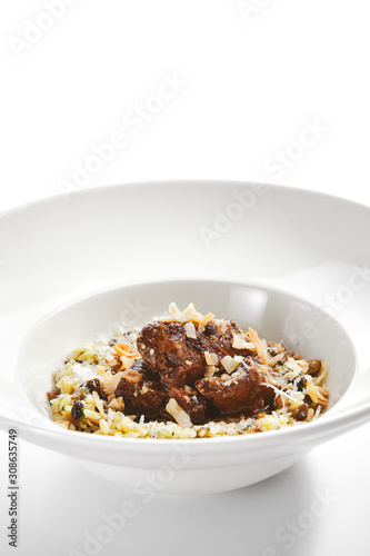 Delicious Italian Risotto with Mushrooms and Beef Cheeks