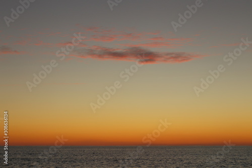 Sunrise over Lyme Bay in Devon