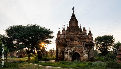 Sunset, stupas at Bagan