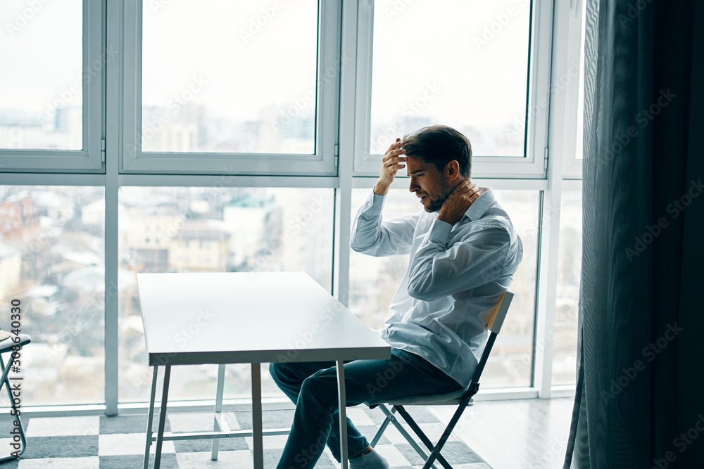 businesswoman sitting on office chair and looking at camera businesswoman sitting on office chair and looking at camera