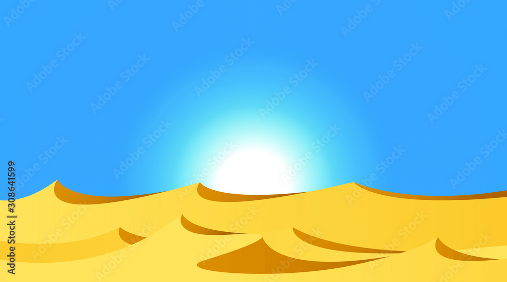 Desert landscape vector design illustration