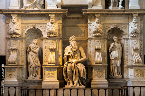 Statue of Moses in basilica San Pietro in Vincoli