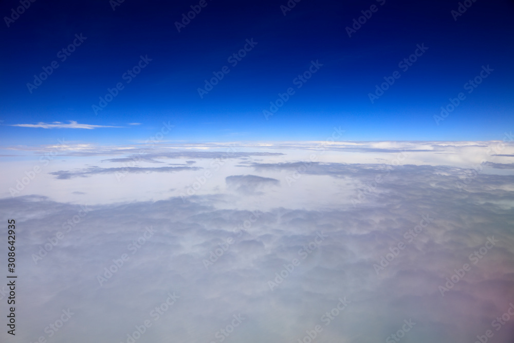 High altitude white clouds