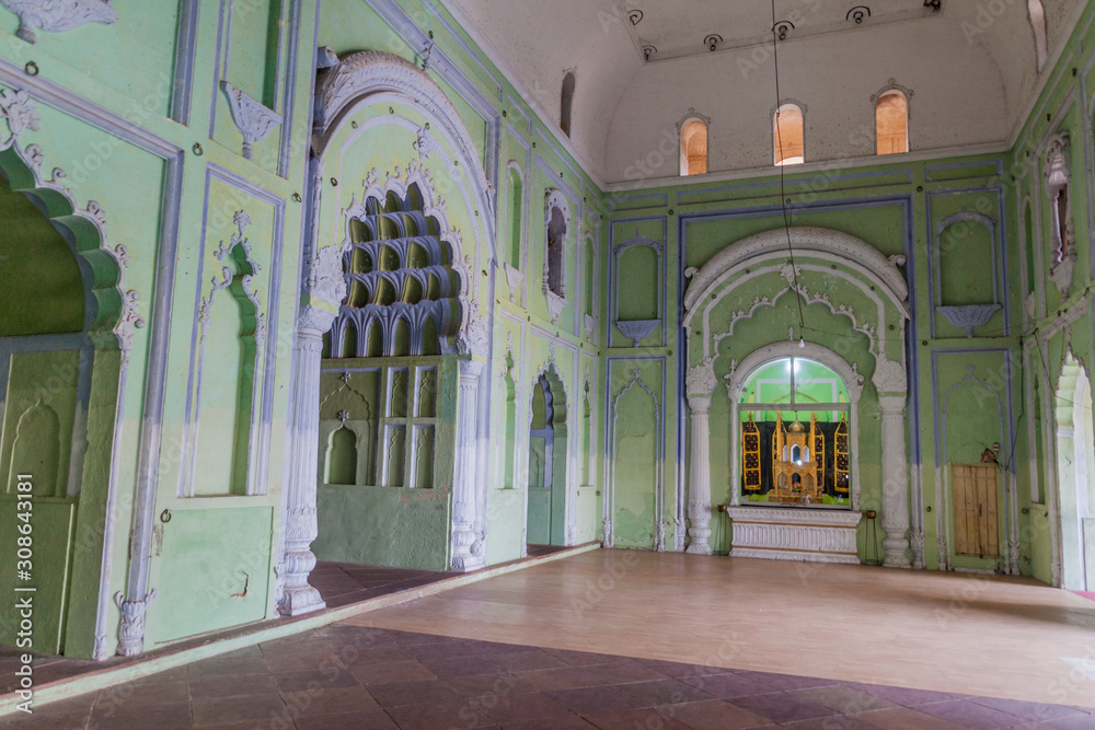 LUCKNOW, INDIA - FEBRUARY 3, 2017: Central hall of  Bara Imambara in Lucknow, Uttar Pradesh state, India