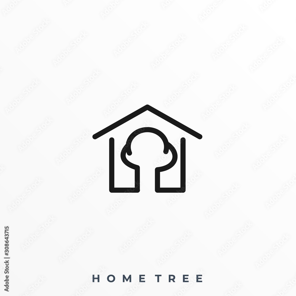 Home Tree Illustration Vector Template Home Tree Illustration Vector Template