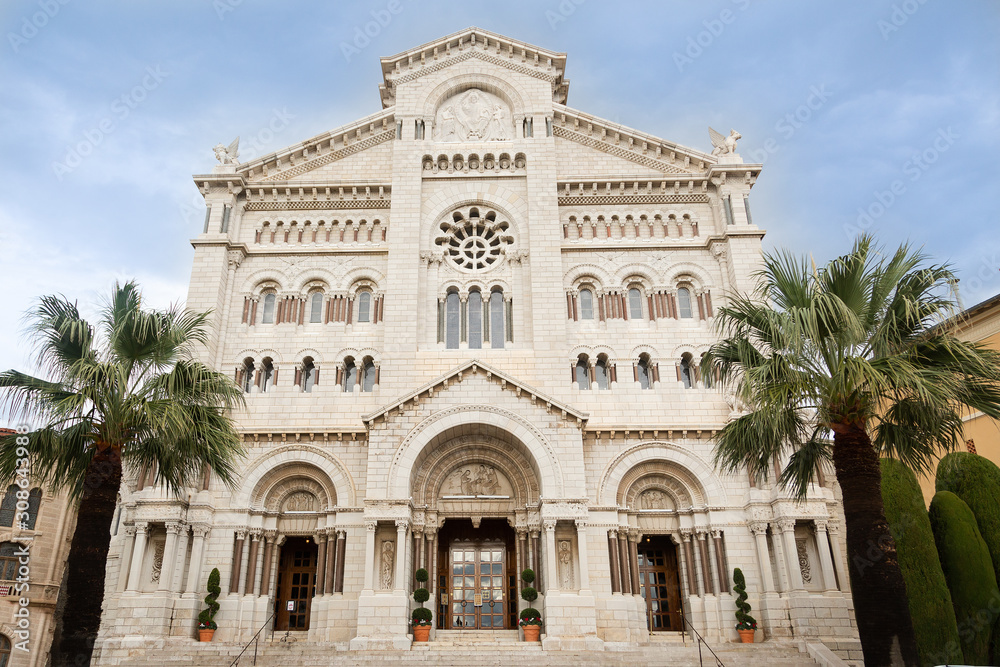 Saint Nicholas cathedral in Monaco town. Princess Grace marriage ceremony place.