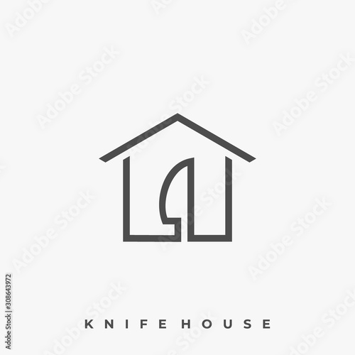 House Knife Illustration Vector Template