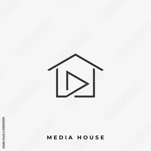 Media House Illustration Vector Template